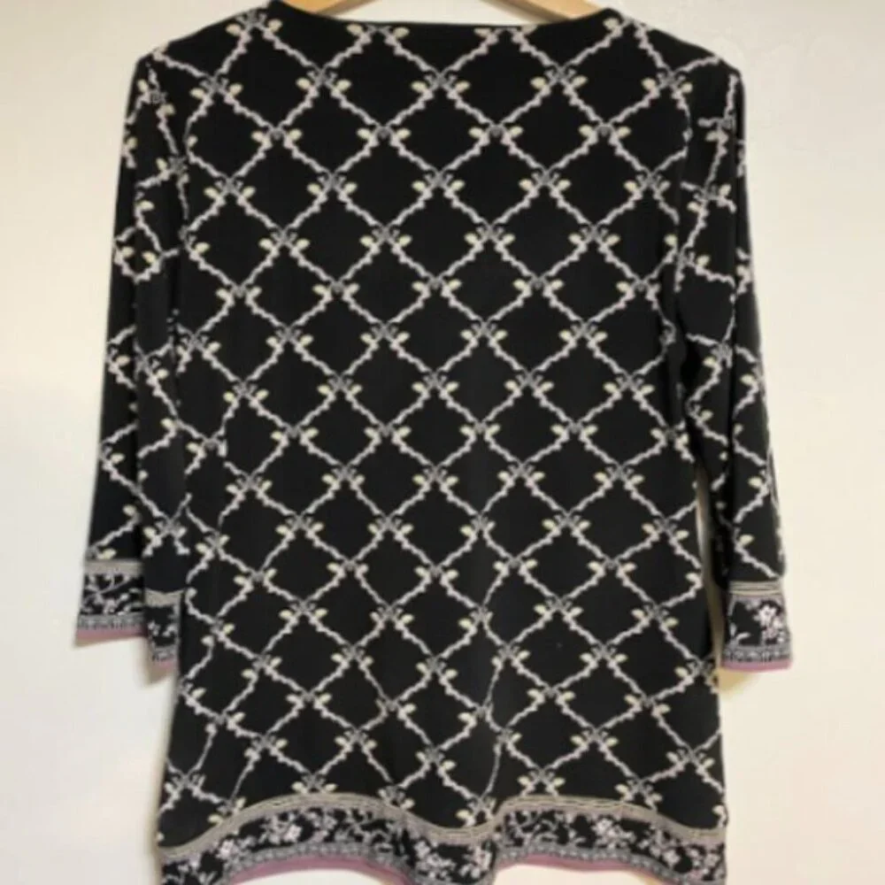 White House Black Market Geo Floral Women's Tunic Dress - Size M - Picture 10 of 10
